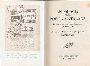 Bild des Verkufers fr ANTOLOGA DE LA POESA CATALANA. SIGLOS XIII A XIX zum Verkauf von Librera Torren de Rueda