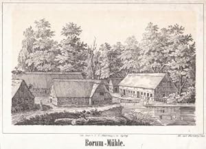 Borum-Mühle. Federlithographie von Carl Warnberg.