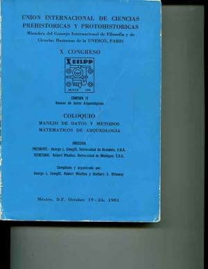 Image du vendeur pour Manejo de datos y metodos matematicos de arqueologia : Coloquio, Me xico, D.F., octubre 19-24, 1981 mis en vente par Orca Knowledge Systems, Inc.
