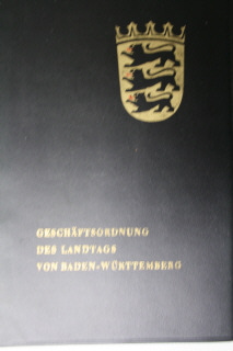 Geschäftsordnung des Landtags von Baden-Württemberg.