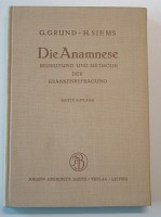 Image du vendeur pour Die Anamnese - Bedeutung und Methode der Krankenbefragung. mis en vente par Brita Marx Flming Antik