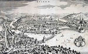 Imagen del vendedor de (Vue de - ) Ansicht von Lucern. a la venta por Harteveld Rare Books Ltd.