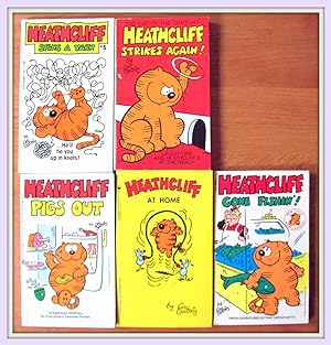 Lot of of Five Heathcliffe Titles. Includes: Strikes Again! Spins a Yarn, Gone Fishin! At Hom, an...