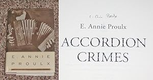 Image du vendeur pour ACCORDION CRIMES - Scarce Fine Copy of The First Hardcover Edition/First Printing: Signed By Annie Proulx - SIGNED ON THE TITLE PAGE mis en vente par ModernRare