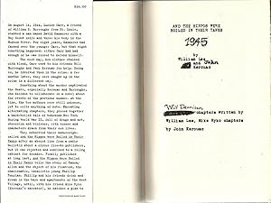 Bild des Verkufers fr And the Hippos Were Boiled in Their Tanks; A Novel zum Verkauf von Bauer Rare Books