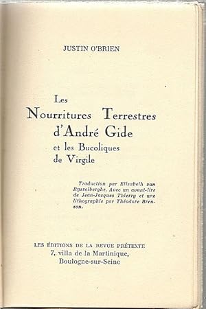 Nourritures Terrestres d'André Gide; Et les Bucoliques de Virgile