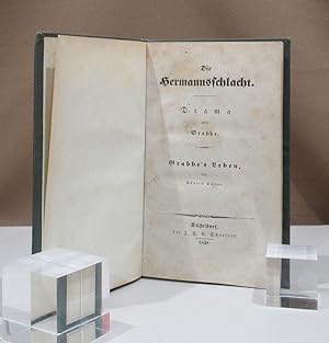 Bild des Verkufers fr Die Hermannsschlacht. Drama. Grabbe's Leben, von Eduard Duller. 2 Teile in 1 Bd. zum Verkauf von Dieter Eckert