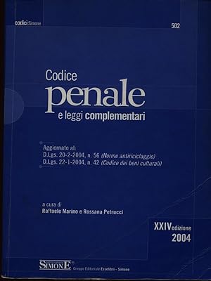 Imagen del vendedor de Codice penale e leggi complementari XXIV Edizione a la venta por Librodifaccia