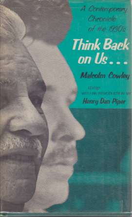 Seller image for THINK BACK ON US. A Contemporary Chronicle of the 1930's for sale by Complete Traveller Antiquarian Bookstore