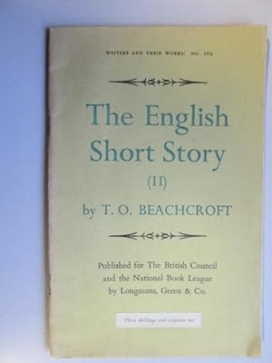 Seller image for The English Short Story (II) (Writers and their work) for sale by Goldstone Rare Books