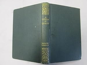 Seller image for A Question of Quality for sale by Goldstone Rare Books