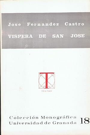 Imagen del vendedor de VISPERA DE SAN JOS. Teatro. a la venta por Librera Torren de Rueda