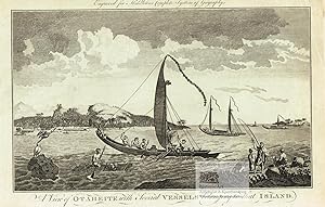 A View of Otaheite with Several Vessels belonging to that Island. Schöne Ansicht von Segelschiffe...