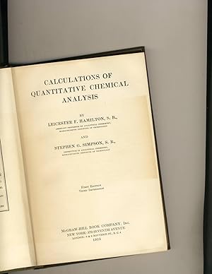 Seller image for Calculations of Quantitative Chemical Analysis for sale by Richard Lemay