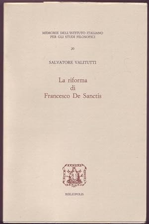 Immagine del venditore per La riforma di Francesco De Sanctis (= Memorie dell'Istituto italiano per gli studi filosofici, 20) venduto da Graphem. Kunst- und Buchantiquariat