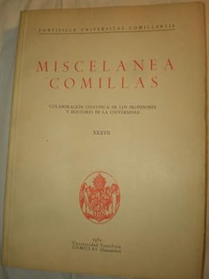 Imagen del vendedor de Miscelnea Comillas Tomo XXXVII - 1962 a la venta por Librera Antonio Azorn