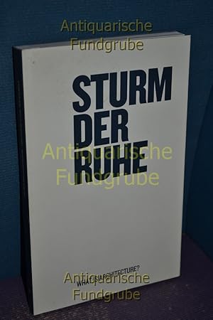 Immagine del venditore per Sturm der Ruhe: What is architecture? Englische Ausgabe venduto da Antiquarische Fundgrube e.U.