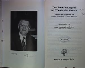 Seller image for Der Rundfunkbegriff im Wandel der Medien. Tbinger Schriften zum Staats- und Verwaltungsrecht ; Bd. 36 for sale by books4less (Versandantiquariat Petra Gros GmbH & Co. KG)
