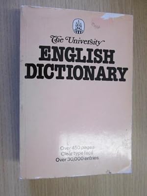 Seller image for The University English Dictionary (The Graduate) for sale by Goldstone Rare Books