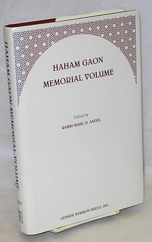 Seller image for Haham Gaon Memorial Volume for sale by Bolerium Books Inc.