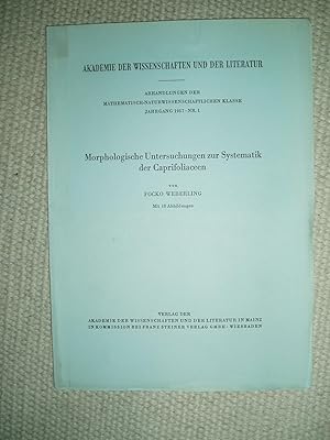 Seller image for Morphologische Untersuchungen zur Systematik der Caprifoliaceen for sale by Expatriate Bookshop of Denmark