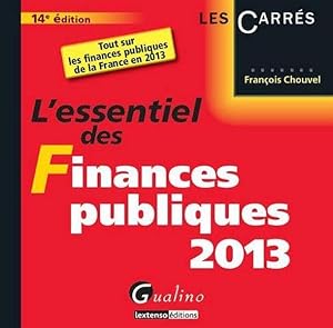 Image du vendeur pour l'essentiel des finances publiques (dition 2013) mis en vente par Chapitre.com : livres et presse ancienne