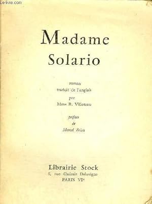 Seller image for MADAME SOLARIO - ROMAN. for sale by Le-Livre