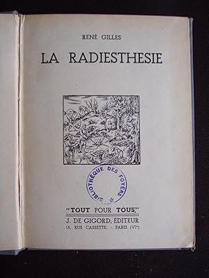 Image du vendeur pour La radiesthsie mis en vente par Librairie Ancienne Zalc