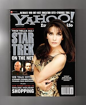 Seller image for Yahoo! Internet Life Magazine - December, 1998. Marina Sirtis Cover. "Star Trek On the Net Collectors' Issue". Patrick Stewart, Brent Spiner, Michael Dorn, Jonathan Frakes, Gates McFadden, Rick Berman; Cybersex Torture Case; Slow-Load Browsers; Chinese Internet Cafe; Roger Ebert. Computer History. for sale by Singularity Rare & Fine