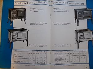 Vossherde für Kohlenfeuerung. Musterbuch Nr. 1010. (Allgemeines, Beschlagarten, Ecksäulen und Füß...