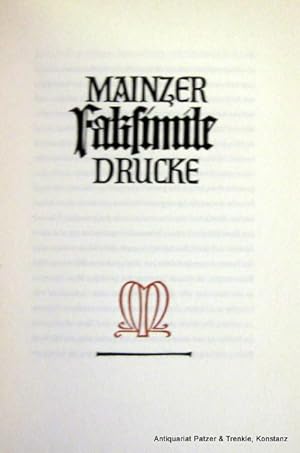 Seller image for (Mainz, Eggebrecht-Presse, 1950). 4 Bl. Illustrierter Or.-Kart. (Franz Mller); leicht angestaubt. for sale by Jrgen Patzer