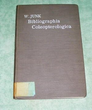 Imagen del vendedor de Bibliographia coleopterologica. a la venta por Antiquariat  Lwenstein