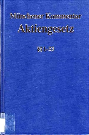 Seller image for Mnchener Kommentar zum Aktiengesetz. Band 1.  1 - 53. for sale by Antiquariat Jenischek