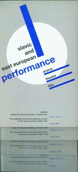 Seller image for Slavic And East European Performance. Vol. 14, no. 1 - 3, Spring, Summer & Fall 1994. for sale by Wittenborn Art Books