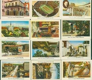 Historic New Orleans. Land Of Romance. 12 Color Post Cards In Portfolio Case.