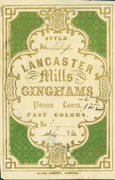 Lancaster Mills Ginghams Power Loom Fast Colors.