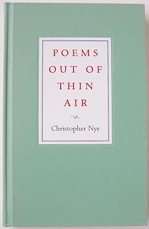 Seller image for Poems Out Of Thin Air for sale by Martin Kaukas Books