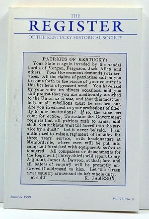 Image du vendeur pour The Register of the Kentucky Historical Society, Volume 97, Number 3 (Summer 1999) mis en vente par Cat's Cradle Books