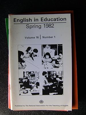 Bild des Verkufers fr English in Education vol 16 No 1 Spring 1982 zum Verkauf von El Pinarillo Books