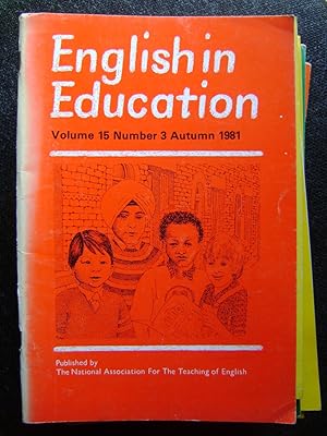 Image du vendeur pour English in Education vol 15 No 3 Autumn 1981 mis en vente par El Pinarillo Books