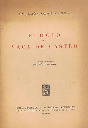 Imagen del vendedor de ELOGIO DE VACA DE CASTRO. a la venta por Librera Torren de Rueda