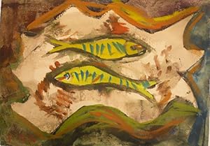 Zwei Fische. Gouache.