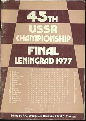 Bild des Verkufers fr 45th USSR Championship Final, Leningrad 1977 zum Verkauf von The Book Collector, Inc. ABAA, ILAB
