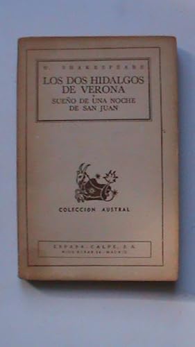 Imagen del vendedor de Los dos hidalgos de Verona. Sueo de una noche de San Juan a la venta por Libros Ambig