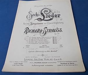 Seller image for Hochzeitlich Lied (Nuptial Song) Opus Op. 37 No. 6 for Low Voice (From Series Sechs Lieder fur eine Singstimme mit Klavierbegleitung) (Sheet Music) for sale by Bloomsbury Books