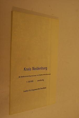 Kreis Neidenburg: (1-cm-Karte). Mit Messtischblatt-Begrenzungen u. Messtischblatt-Nummern. [Mit f...