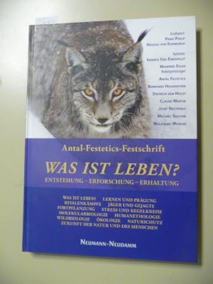 Bild des Verkufers fr Antal-Festetics-Festschrift Was ist Leben? : Entstehung, Erforschung, Erhaltung zum Verkauf von Gebrauchtbcherlogistik  H.J. Lauterbach