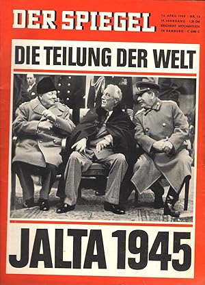 Der Spiegel. Das deutsche Nachrichten-Magazin. 19. Jg. Nr. 16 vom 14. April 1965: [Titel]: Jalta ...