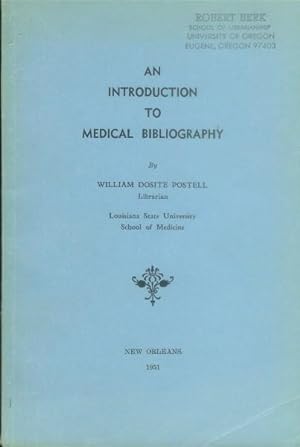 An Introduction to Medical Bibliography