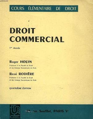 Seller image for DROIT COMMERCIAL, 1re ANNEE for sale by JLG_livres anciens et modernes